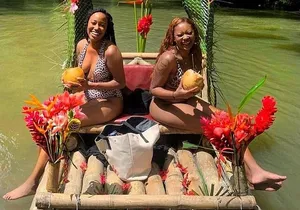 Kennedy's Bamboo Rafting with limestone massage from Montego Bay