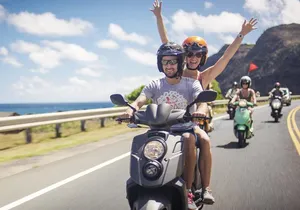 Hawaiian Style Scooter Ride around O'ahu for the Day