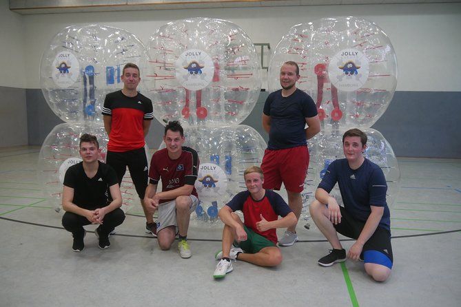 Bubble soccer in the center of Hamburg with beer / champagne