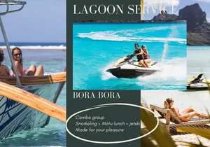 Combo snorkeling + motu lunch + jet ski group tour full day