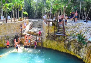 ATV Experience (shared) Zipline and Cenote From Cancun