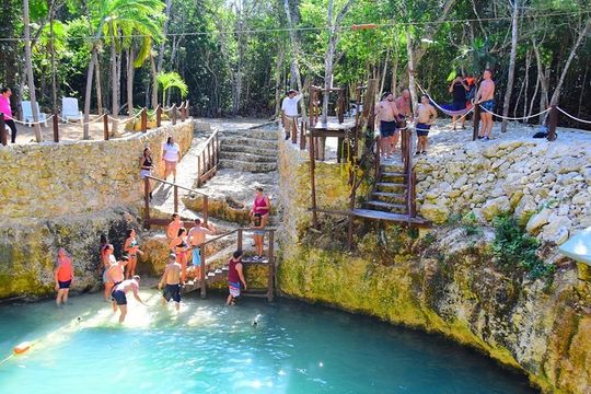 Fun & Adrenaline Atv (single) Cenote and Zipline.