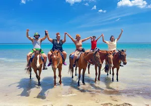 Zipline, Dunn’s River Falls, Bamboo Rafting & Horseback Ride Tour