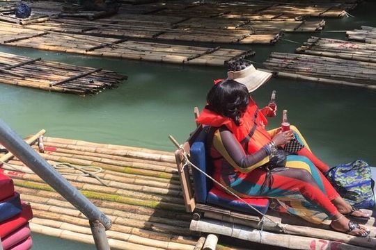 Private Tour to Martha Brae River Rafting plus Dunns River Falls Combo