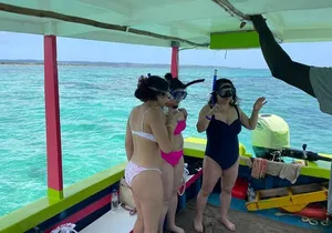 Negril Glass Bottom Boat Tour+Snorkeling visit Booby cay island
