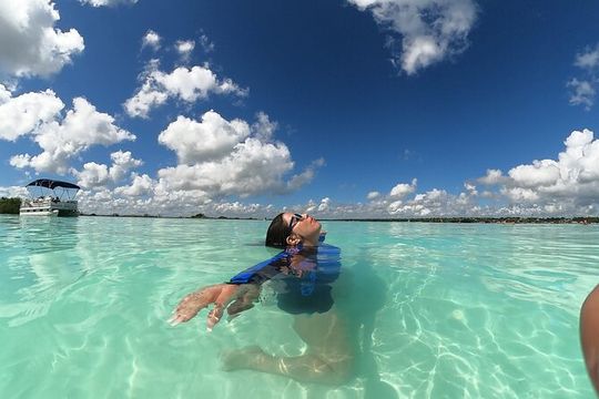 Pontoon Tour in Bacalar - Lagoon of the 7 Colours from Riviera Maya