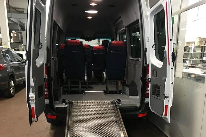 Minivan suitable for transporting disabled people with a wheelchair