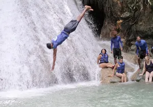 Secret Falls at Blue Hole with Lunch