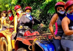 Small Group ATV (Shared) Tour, Zipline with Cenote From Cancun