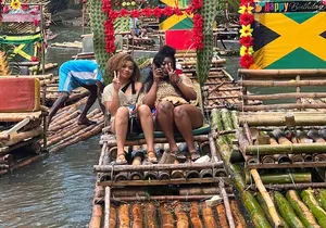 Bamboo rafting with limestone massage