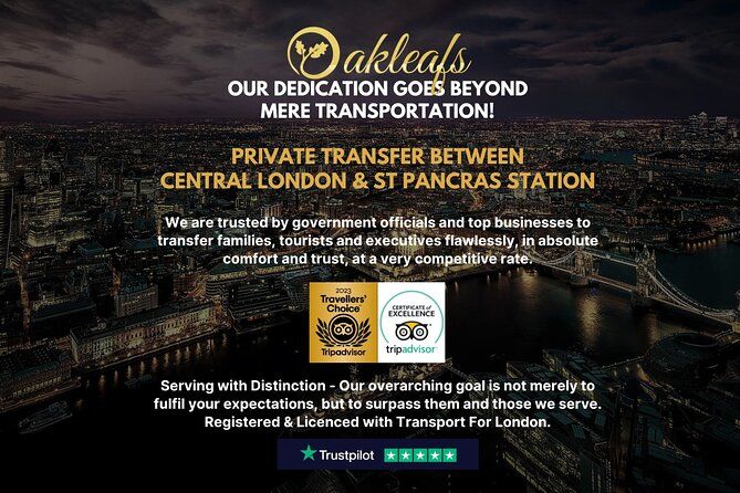 St Pancras International Station Chauffeur/ Taxi - Central London