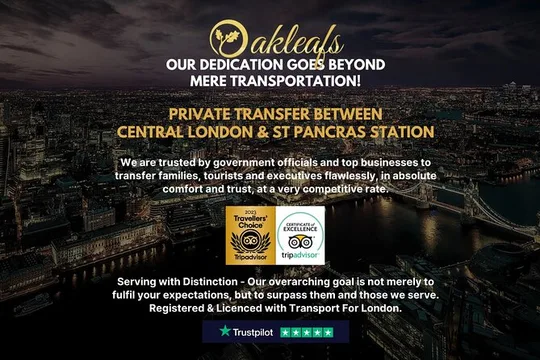 St Pancras International Station Chauffeur/ Taxi - Central London