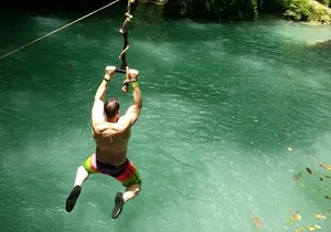 Full-Day Blue Hole Private Tour from Montego Bay with Zipline