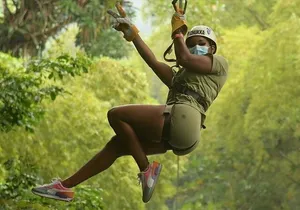 Dunns River Falls, Zipline, Bamboo Rafting & Horseback Tour