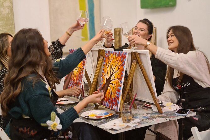 Paint and Wine Party Experience with Unlimited Wine in Zagreb