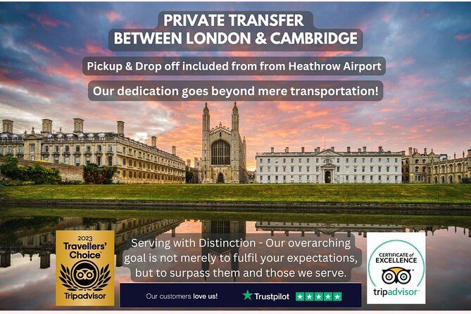 Private Transfer between London & Cambridge - Meet & Greet