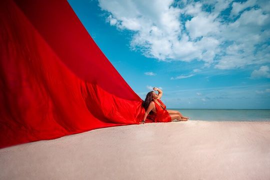 Flying Dress Photoshoot in Montego Bay Jamaica