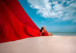 Flying Dress Photoshoot in Montego Bay Jamaica