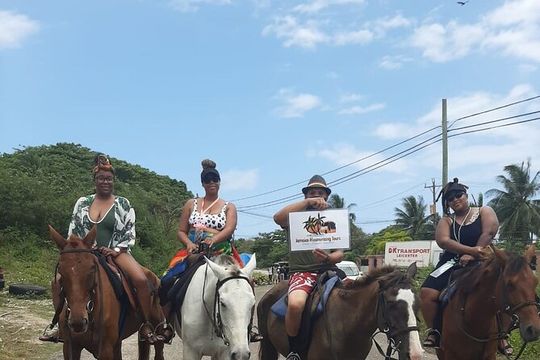 Horseback Riding and Blue Hole Secret Falls Private Tour