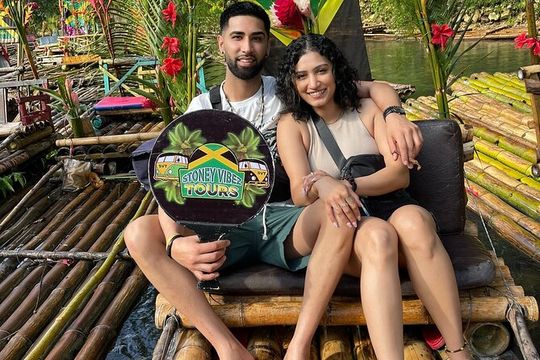 Bamboo rafting with limestone foot massage.