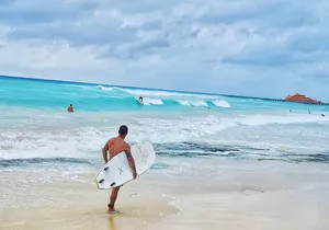 Surfboard Rental At Surf School In Playa Del Carmen Center