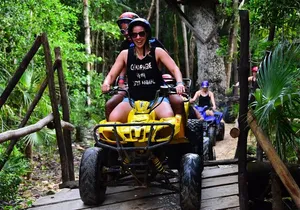 Extraordinary Combo ATV Shared Cenote & Zipline in Puerto Morelos