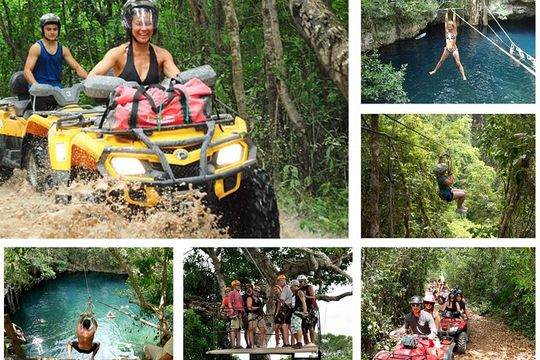 ATV, zip lines and cenote