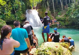 Blue Hole Falls & White River Tubing from Falmouth Jamaica