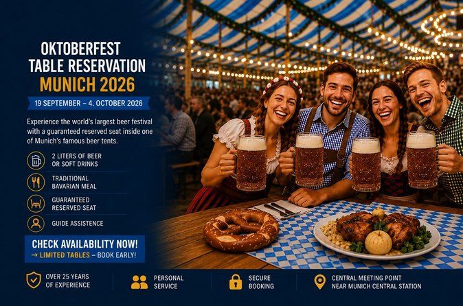 Munich: Oktoberfest Lunch/Dinner Table Reservation Big Beer Tent