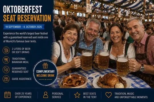 Oktoberfest Munich: Lunch/Dinner seat reserv. big beer tent