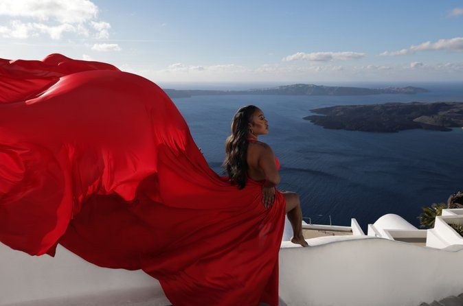 Santorini Private Flying Dress Photoshoot | 30 Min, 1H or 2H