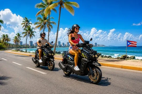 Motor Scooter Rentals on the Coast of San Juan