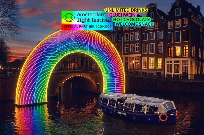 Amsterdam: Light Festival Cruise with Unlimited Drinks Option