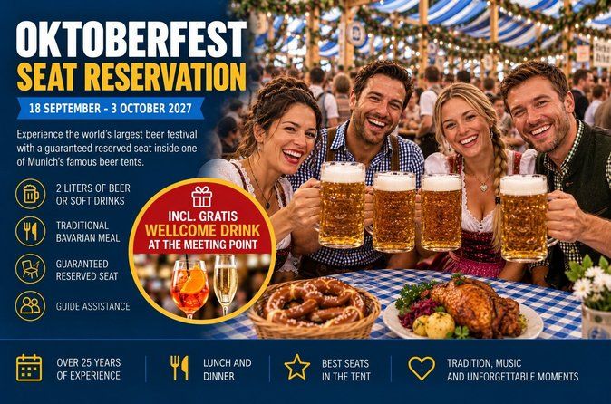 Oktoberfest Munich: Lunch/Dinner seat reserv. big beer tent