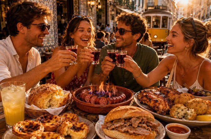 Lisbon Baixa Street Food Tour: Piri Piri & Bifana (Full Meal)