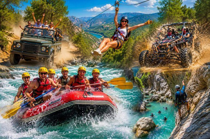 Antalya/Alanya Rafting, Zipline, Jeep, Quad, Buggy Safari