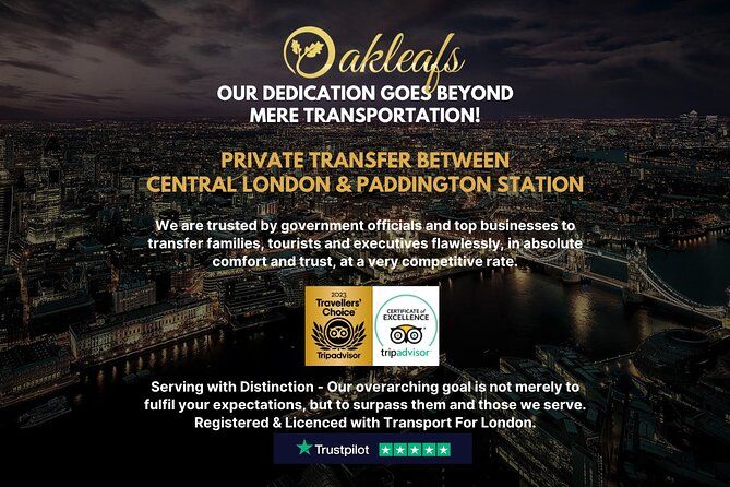 Paddington Station – Chauffeur/ Taxi - To & From Central London