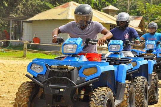 Full Day ATV, Ricks Café, Beach and Shopping Tour from Montego Bay
