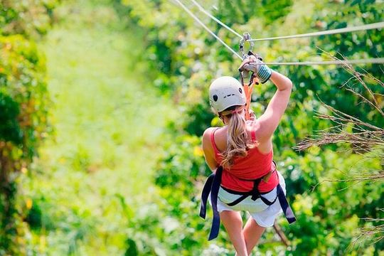 Adrenaline ATV (shared) Adventure with Zip-Line and Cenote From Cancun