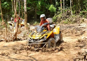 ATV Shared & Ziplines Adventure in Tulum Jungle from Riviera Maya