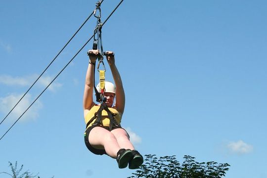 Ziplinig Dunn's River Falls from Montego Bay