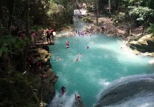 Irie Blue Hole Adventure & Bamboo Blu Beach Club Experience from Montego Bay