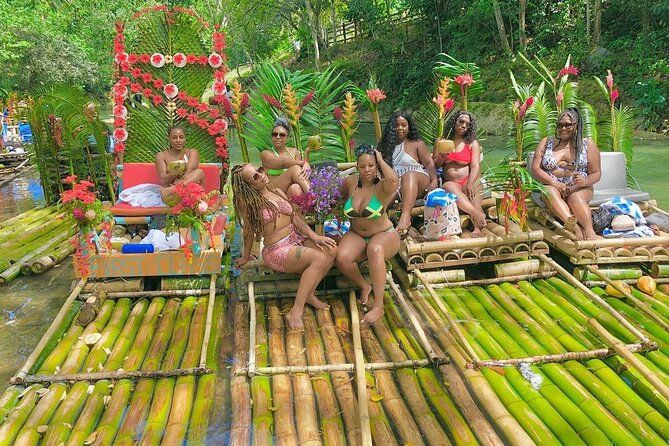 Relaxing bamboo rafting with foot massage
