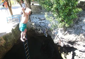 Blue Hole Mineral Spring and Ricks Cafe Tour