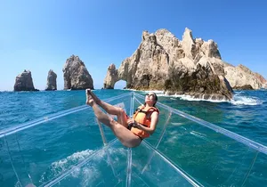 Tour to the Arch of Cabo San Lucas in a transparent glass boat