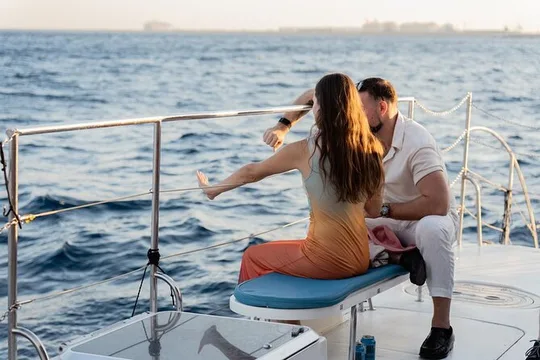 Barcelona: Sunset from the Sea with Music and Drinks