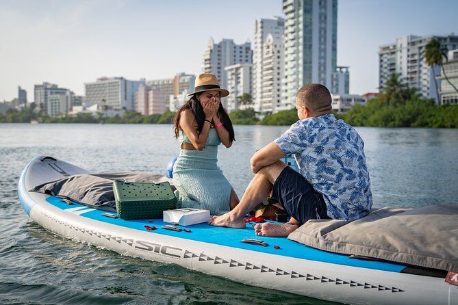 Exclusive Floating Picnic: XL Paddleboard Oasis in Condado Lagoon