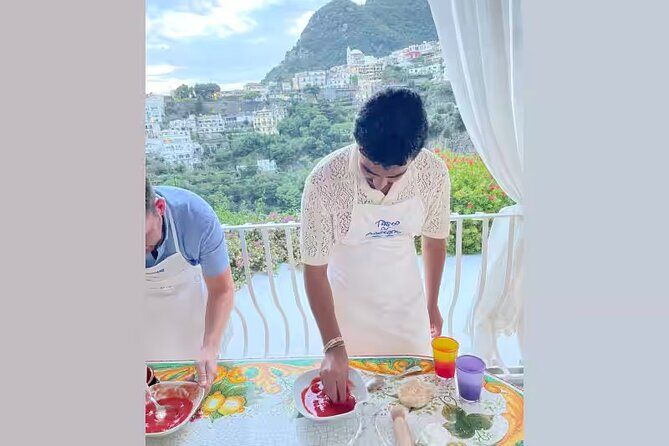 Pizza & Tiramisu with Stunning Positano Terrace Views by Cesarine