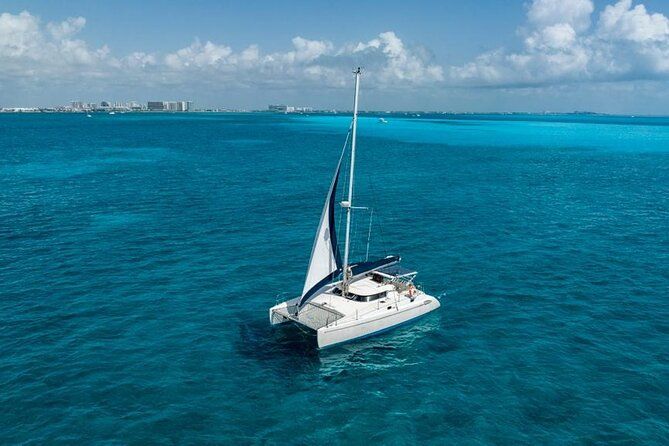 Cancún Private Catamaran with Snorkeling Stop