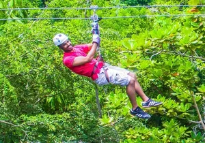 Falls Flyer Zipline and Dunn's River Falls Adventure Tour from Montego Bay
